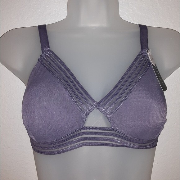 Youmita Small Gray Ridge Bralette and Mesh G-string NWT - Picture 4 of 11